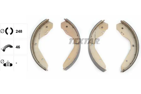 Handler.Part Brake shoe set TEXTAR 91012400 2