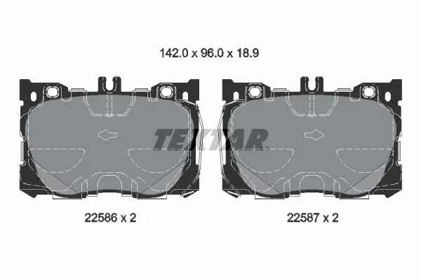 Handler.Part Brake pad set, disc brake TEXTAR 2258601 1