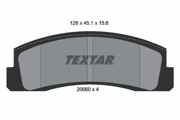 Handler.Part Brake pad set, disc brake TEXTAR 2066001 1