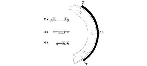 Handler.Part Brake shoe set, parking brake TEXTAR 91054600 1