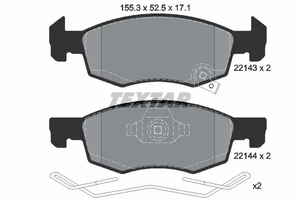 Handler.Part Brake pad set, disc brake TEXTAR 2214301 1