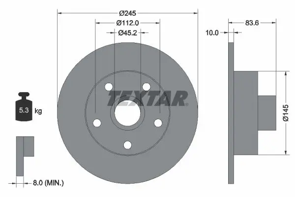 Handler.Part Accessory kit, disc brake pads TEXTAR 82075500 1