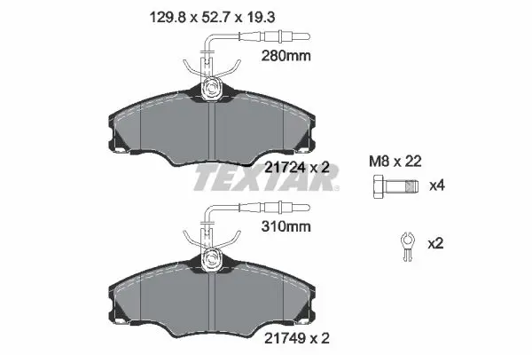 Handler.Part Brake pad set, disc brake TEXTAR 2172402 1