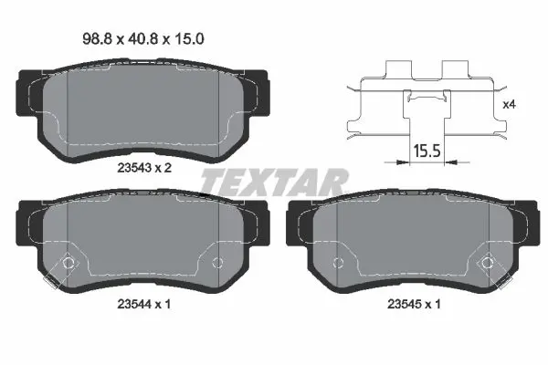 Handler.Part Brake caliper TEXTAR 38099000 1