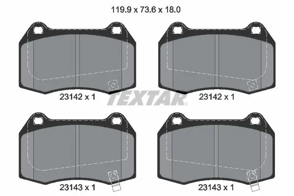 Handler.Part Brake pad set, disc brake TEXTAR 2314204 1