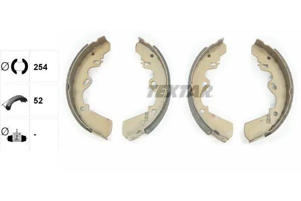 Handler.Part Brake shoe set TEXTAR 91034800 2