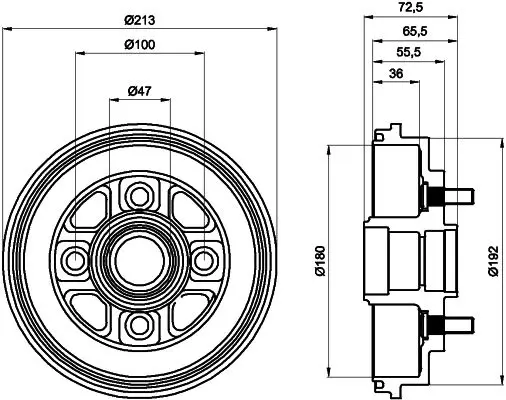 Handler.Part Brake drum TEXTAR 94022900 1