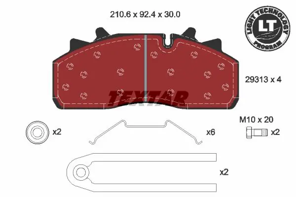 Handler.Part Brake pad set, disc brake TEXTAR 2931301 2