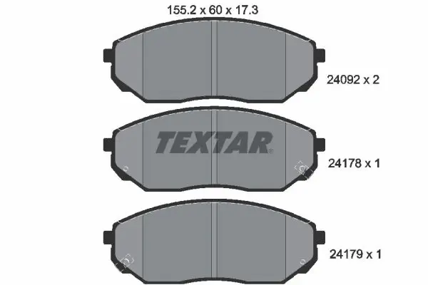 Handler.Part Brake pad set, disc brake TEXTAR 2409201 1