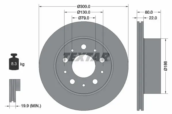 Handler.Part Accessory kit, brake caliper TEXTAR 82030600 1