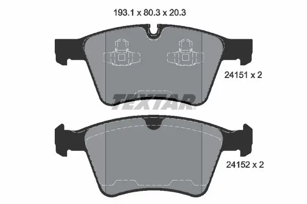 Handler.Part Brake pad set, disc brake TEXTAR 2415101 1