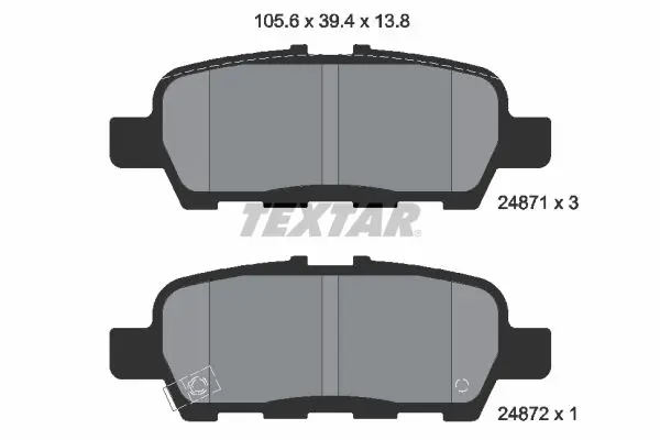 Handler.Part Brake pad set, disc brake TEXTAR 2487101 1