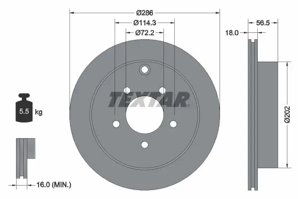 Handler.Part Brake disc TEXTAR 92130100 1