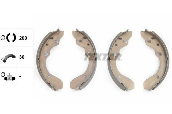 Handler.Part Brake shoe set TEXTAR 91047400 2