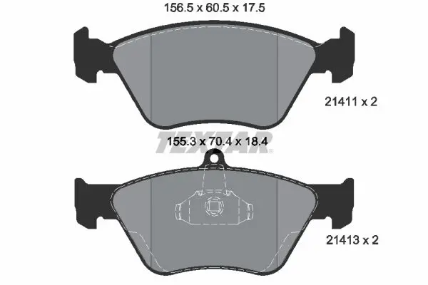 Handler.Part Brake pad set, disc brake TEXTAR 2141101 1