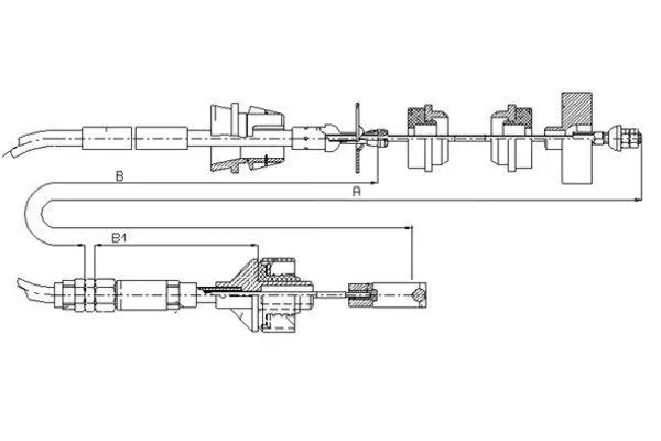 Handler.Part Clutch cable TEXTAR 58010500 1