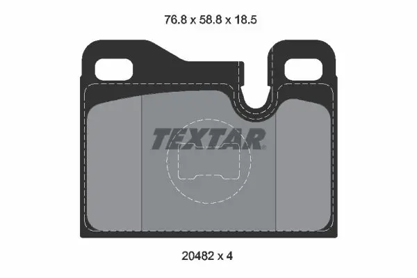 Handler.Part Brake pad set, disc brake TEXTAR 2048203 1