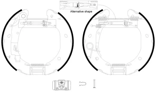 Handler.Part Brake shoe set TEXTAR 84060900 1