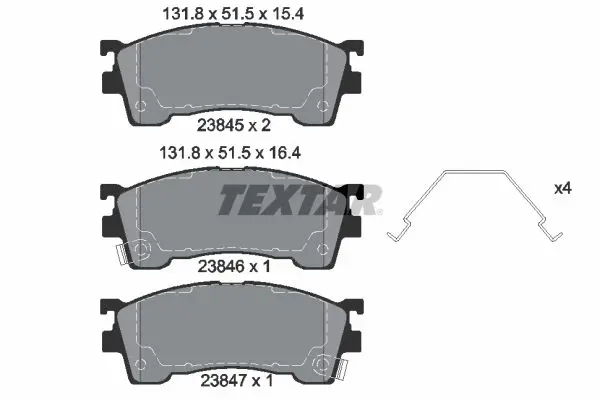 Handler.Part Brake pad set, disc brake TEXTAR 2384504 1