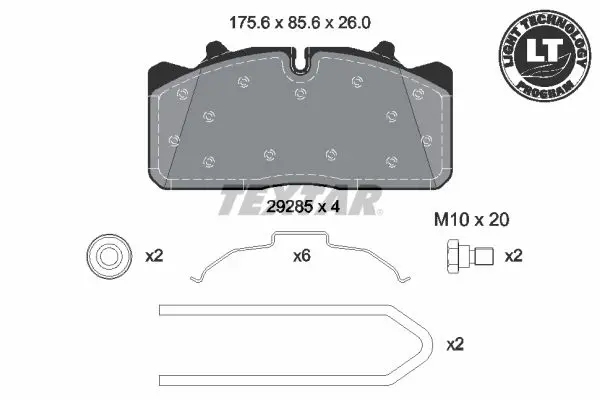 Handler.Part Brake pad set, disc brake TEXTAR 2928503 2