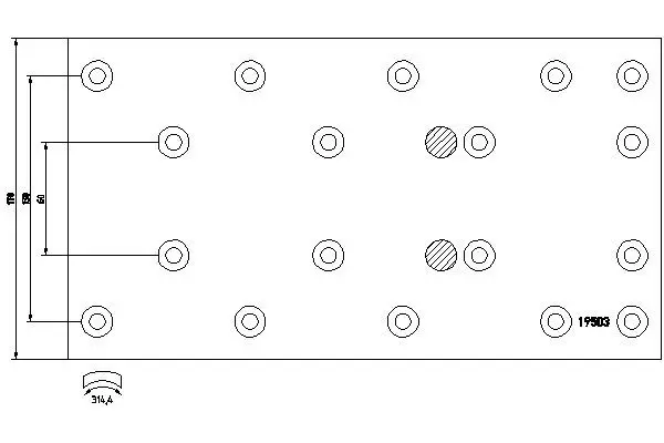 Handler.Part Brake lining, drum brake TEXTAR 19503 1