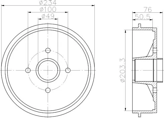 Handler.Part Brake drum TEXTAR 94013600 1