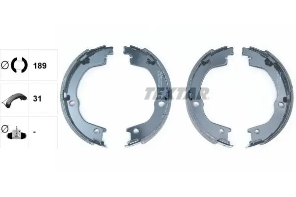 Handler.Part Brake shoe set, parking brake TEXTAR 91079600 2