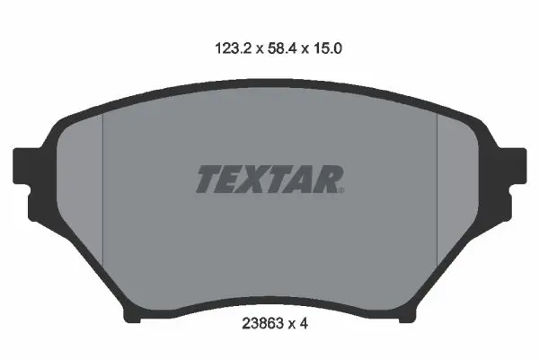 Handler.Part Brake pad set, disc brake TEXTAR 2386301 1