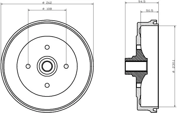 Handler.Part Brake drum TEXTAR 94008700 1