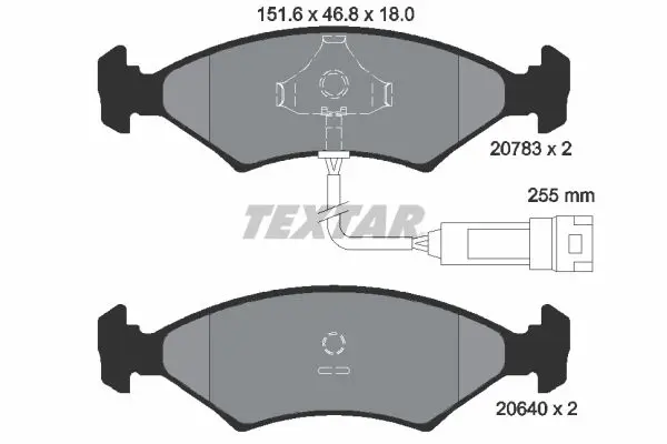 Handler.Part Brake pad set, disc brake TEXTAR 2078302 1