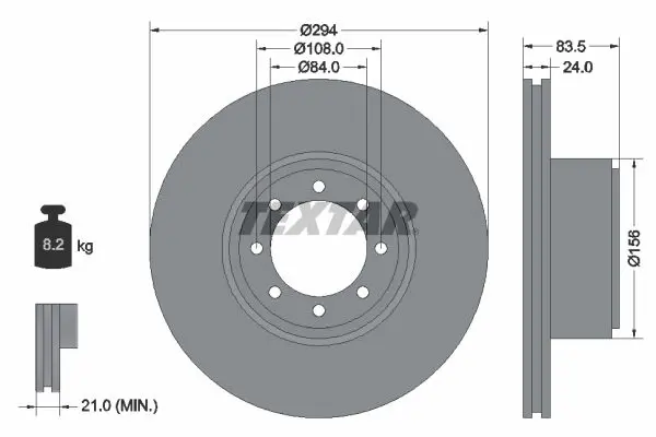 Handler.Part Brake disc TEXTAR 93175300 1