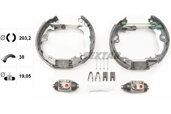 Handler.Part Brake shoe set TEXTAR 84052502 2