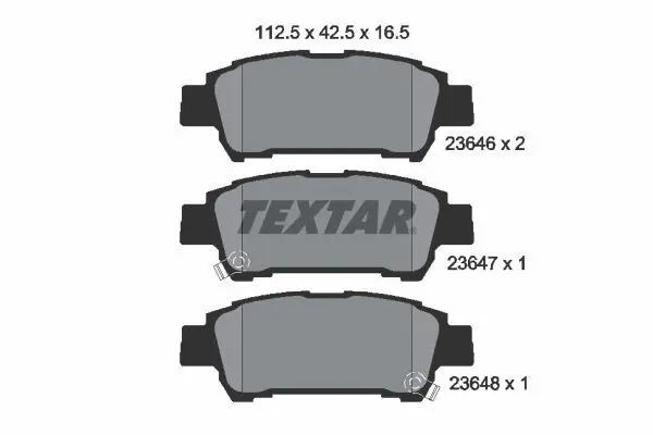 Handler.Part Brake pad set, disc brake TEXTAR 2364601 1