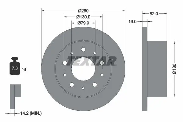 Handler.Part Brake disc TEXTAR 92116203 1