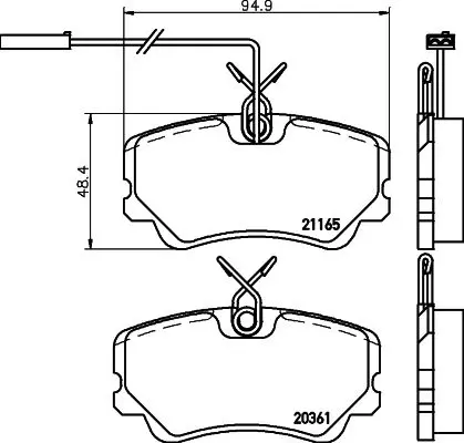 Handler.Part Brake pad set, disc brake TEXTAR 2036101 1