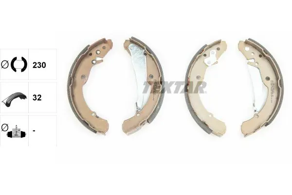 Handler.Part Brake shoe set TEXTAR 91052400 2