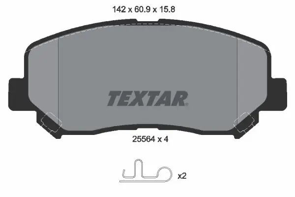 Handler.Part Brake pad set, disc brake TEXTAR 2556401 1