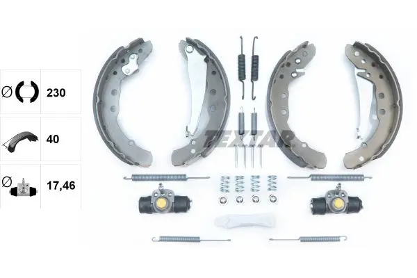 Handler.Part Brake shoe set TEXTAR 83044402 2