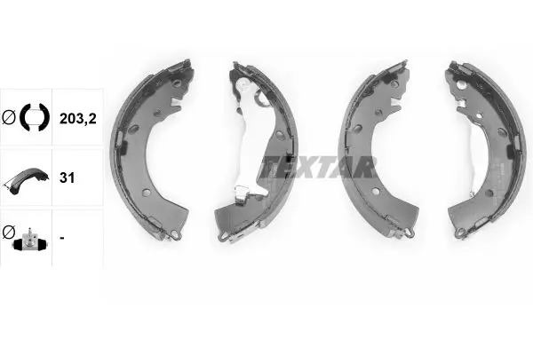 Handler.Part Brake shoe set TEXTAR 91063300 2