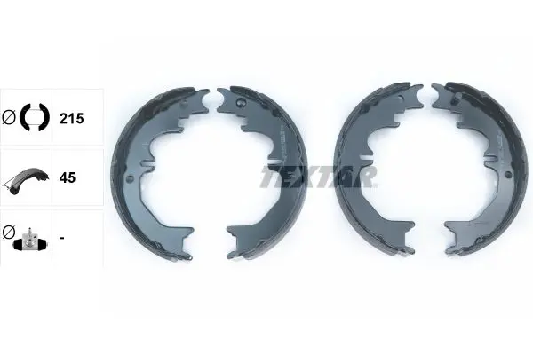 Handler.Part Brake shoe set, parking brake TEXTAR 91066100 2