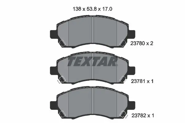 Handler.Part Brake pad set, disc brake TEXTAR 2378001 1