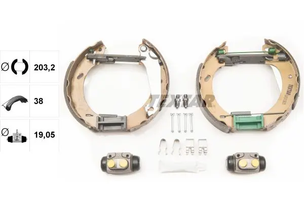 Handler.Part Brake shoe set TEXTAR 84043800 2