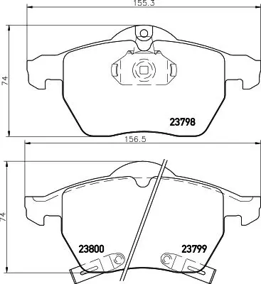 Handler.Part Brake pad set, disc brake TEXTAR 2379801 1