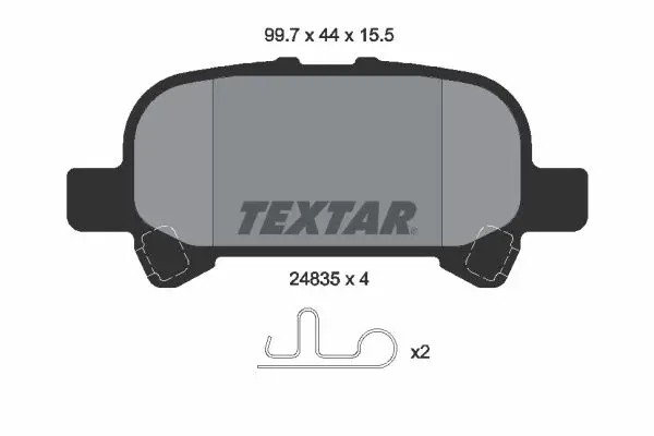 Handler.Part Brake pad set, disc brake TEXTAR 2483501 1