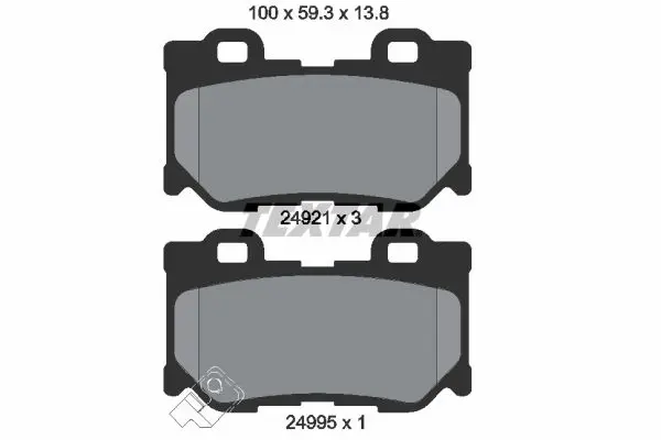 Handler.Part Brake pad set, disc brake TEXTAR 2492101 1