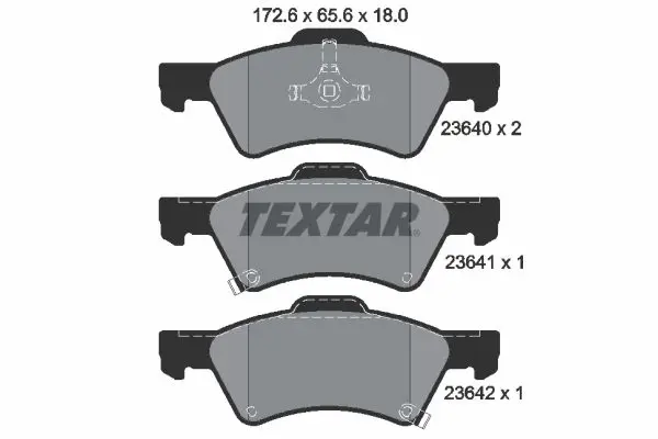 Handler.Part Brake pad set, disc brake TEXTAR 2364001 1