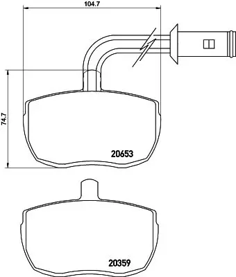 Handler.Part Brake pad set, disc brake TEXTAR 2065302 1