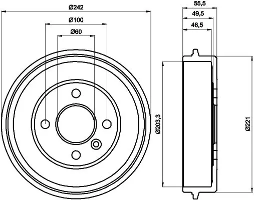 Handler.Part Brake drum TEXTAR 94018800 1