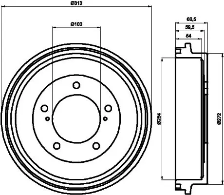 Handler.Part Brake drum TEXTAR 94025400 1