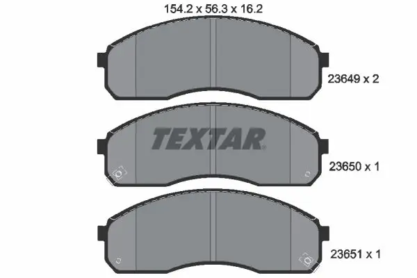 Handler.Part Brake pad set, disc brake TEXTAR 2364901 1